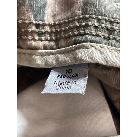 Carhartt Women's Green Camo Camouflage Mid Rise Straight Cargo Trousers Pants 10 - Picture 4 of 5